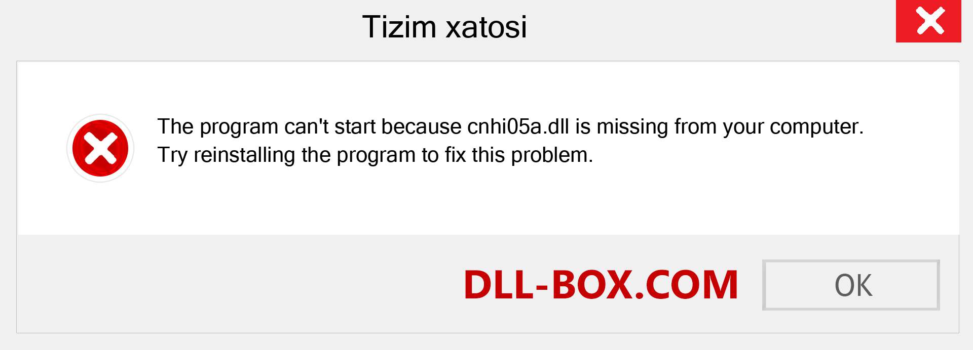 cnhi05a.dll fayli yo'qolganmi?. Windows 7, 8, 10 uchun yuklab olish - Windowsda cnhi05a dll etishmayotgan xatoni tuzating, rasmlar, rasmlar